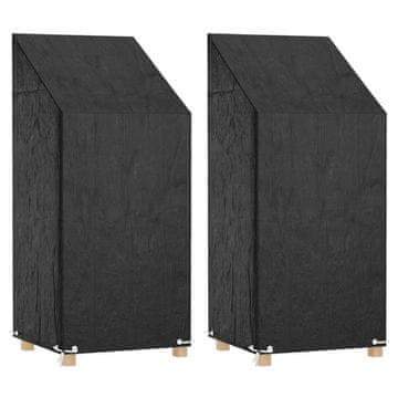 Vidaxl Prevleka za vrtne stole 2 kosa 8 obročkov 65x65x110/150 cm