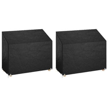 Vidaxl Prevleka za gugalno klop 2 kosa 8 obročkov 160x70x70/88 cm PE