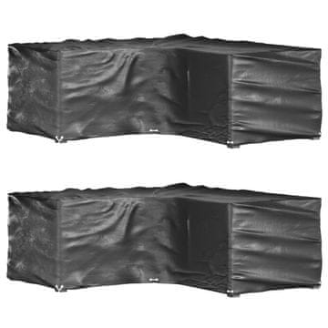 Vidaxl vidaXL Prevleke za vrtno pohištvo L, 2 kosa, 12 luknjic, 185x185x70 cm