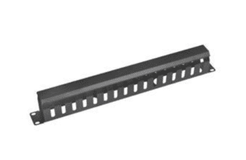 OEM Povezovalna plošča 19"1U kovinska Rail Pass-through črna 65mm hl