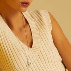 Rosato Srebrna ogrlica z obeskom N Cubica RZCU14 (verižica, obesek)