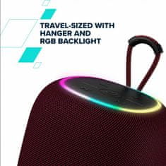 Canyon Zvočnik BSP-8, RGB, BT V5.2, BLUETRUM AB5362B, 1x10W, USB-C, USB-A, microSD, AUX, rdeč