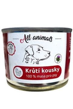 All Animals Vse živali DOG Cons. Koščki purana 200g