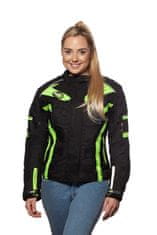 NF 2400 Ženska tekstilna jakna črno-zelena odsevna M