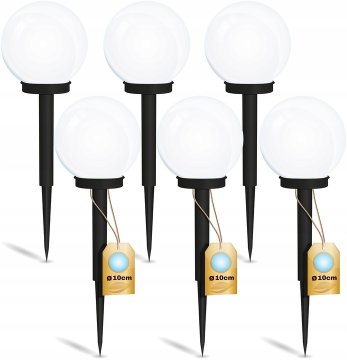 LUMILED 6x Solarna vrtna svetilka LED do zeme ATRIS 10cm