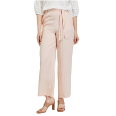 Orsay Svetlo rožnate ženske lanene hlače Chino s kravato ORSAY_324317-98 42