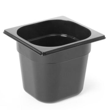shumee GN 1/6 catering posoda iz črnega polikarbonata 176x162x200mm 3,4L Hendi 862704