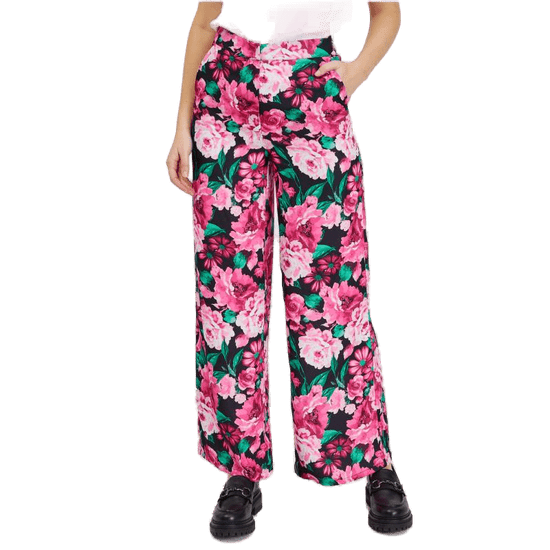 Orsay Rožnate ženske hlače s cvetjem ORSAY_324320-660000
