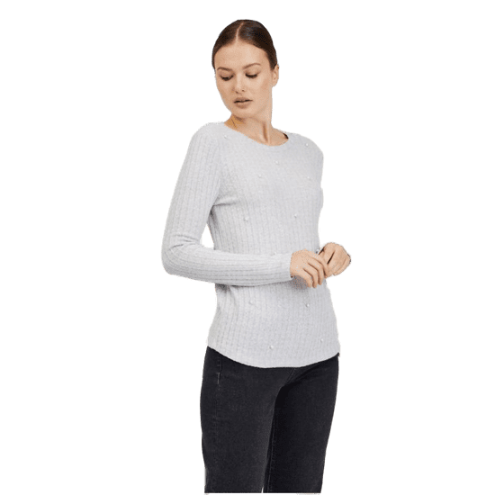 Orsay Svetlo siv ženski pulover z rebrastimi naramnicami ORSAY_180200-692000