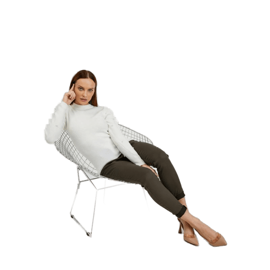 Orsay Bel ženski pulover z okrasnimi detajli ORSAY_507491-001000