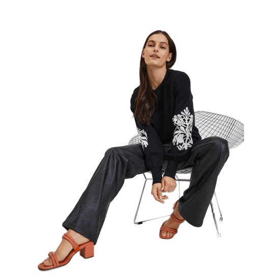 Orsay Bel in črn ženski pulover ORSAY_507495-660000