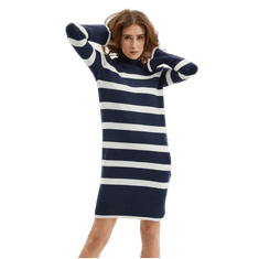 Orsay Bela in modra ženska črtasta pulover obleka ORSAY_530395-526000 L