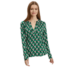 Orsay Bela in zelena ženska vzorčasta bluza ORSAY_619142-867000 34