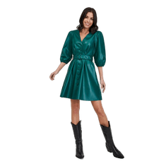Orsay Zelena ženska obleka iz usnja ORSAY_410241856000 36