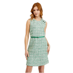 Orsay Zelena ženska vzorčasta obleka s pasom ORSAY_490459865000 40