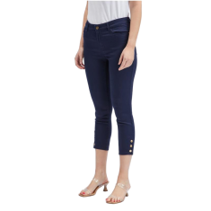 Orsay Temno modre ženske hlače s krojenimi nogavicami ORSAY_372099-526000 32