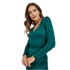 Orsay Zelena ženska obleka z rokavi ORSAY_410242-856000 34