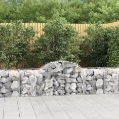 shumee Obokana gabionska košara 30 kosov 200x50x60/80cm cinkano železo