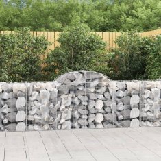 Vidaxl Obokane gabion košare 50 kosov 200x50x80/100 cm cinkano železo