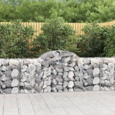 shumee Obokane gabion košare 40 kosov 200x50x80/100 cm cinkano železo