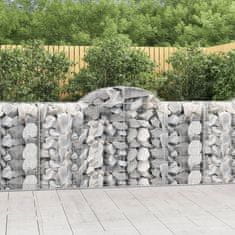 shumee Obokana gabionska košara 40 kos 200x50x100/120cm cinkano železo