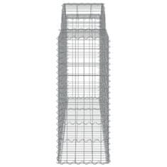 Vidaxl Obokana gabionska košara 8kos 200x50x100/120cm pocinkano železo