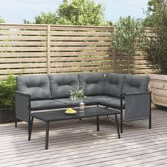 Vidaxl Vrtna klubska mizica antracitna 110x55x35 cm jeklo