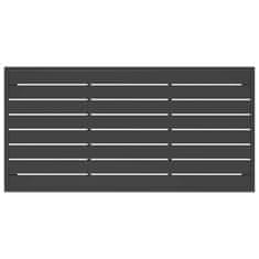 Vidaxl Vrtna klubska mizica antracitna 110x55x35 cm jeklo
