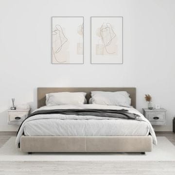 Vidaxl vidaXL Stenske nočne omarice, komplet 2 kosov, betonsko siva, 41,5 x 36 x 28 cm
