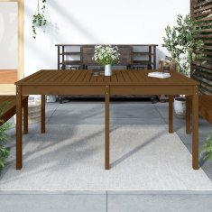 Vidaxl Vrtna miza medeno rjava 159,5x82,5x76 cm trdna borovina