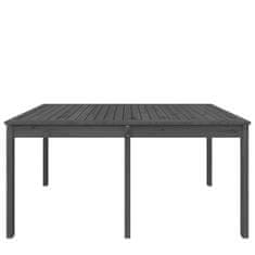 Vidaxl Vrtna miza siva 159,5x82,5x76 cm trdna borovina