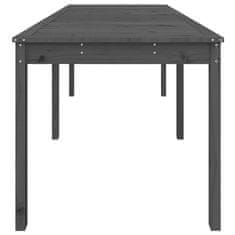Vidaxl Vrtna miza siva 159,5x82,5x76 cm trdna borovina