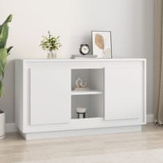 Vidaxl Komoda bela 102x35x60 cm inženirski les