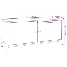 Vidaxl TV omarica z vrati črna 102x35x45 cm inženirski les