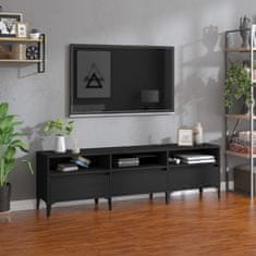 Vidaxl TV omarica črna 150x30x44,5 cm inženirski les