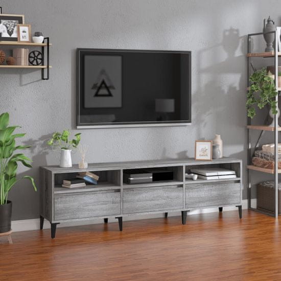 Vidaxl TV omarica siva sonoma 150x30x44,5 cm inženirski les