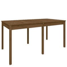 Vidaxl Vrtna miza medeno rjava 159,5x82,5x76 cm trdna borovina