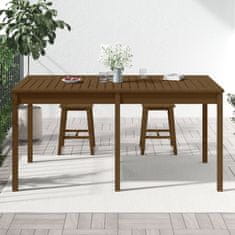 Vidaxl Vrtna miza medeno rjava 159,5x82,5x76 cm trdna borovina