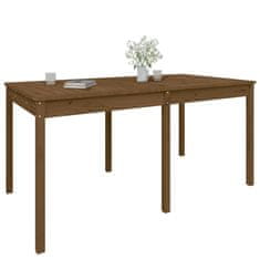 Vidaxl Vrtna miza medeno rjava 159,5x82,5x76 cm trdna borovina