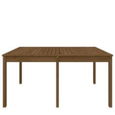 Vidaxl Vrtna miza medeno rjava 159,5x82,5x76 cm trdna borovina