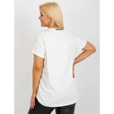 RELEVANCE Ženska velika bluza z žepom VANESA ecru RV-BZ-7883.77_397506 Univerzalni