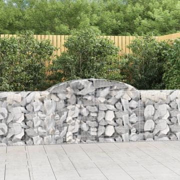 shumee Obokane gabion košare 30 kosi 300x30x80/100 cm pocinkano železo