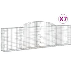Vidaxl Obokane gabion košare 7 kosov 300x30x80/100 cm cinkano železo