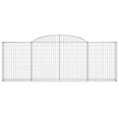 Vidaxl Obokana gabionska košara 8kos 300x30x100/120cm pocinkano železo