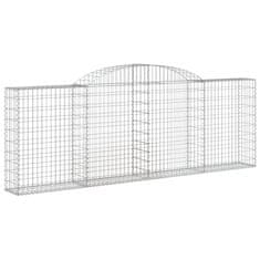 Vidaxl Obokana gabionska košara 8kos 300x30x100/120cm pocinkano železo