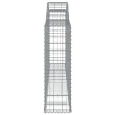 Vidaxl Obokana gabionska košara 9kos 300x30x100/120cm pocinkano železo