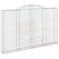 Vidaxl Obokane gabion košare 12 kosi 300x30x180/200cm pocinkano železo