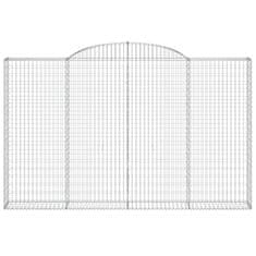 Vidaxl Obokane gabion košare 13 kosi 300x30x180/200cm pocinkano železo
