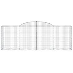 Vidaxl Obokana gabionska košara 9kos 300x50x100/120cm pocinkano železo