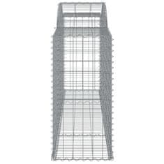 Vidaxl Obokana gabionska košara 8kos 300x50x100/120cm pocinkano železo